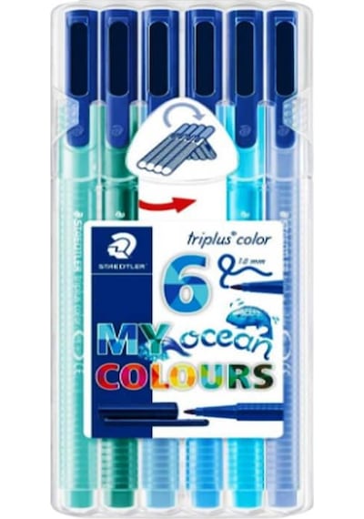 Staedtler Triplus Color Okyanus Renkleri 6’Lı Kalem Seti