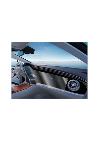 Mercedes Eqs 580 Uyumlu Araç Ekran Koruyucu Şeffaf Nano Tam Kaplama 9h Kırılmaz