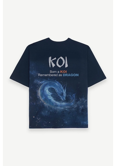 Fo Koi Oversize T-shirt Mavi