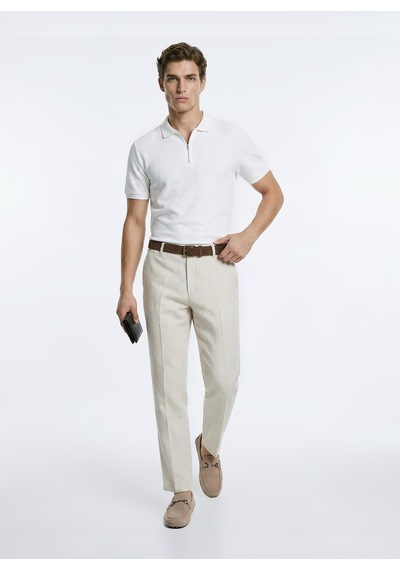 Fabrika Beyaz Erkek Slim Fit Polo T-shirt F6sm-tst 2980