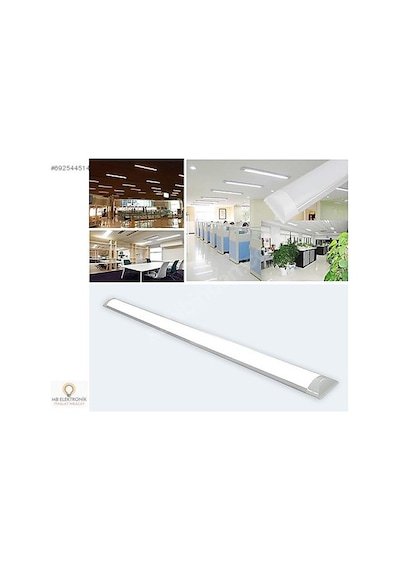 120 Cm Yatay Led Bant Armatür Led Bant Armatür 40 Watt 4 Adet Beyaz