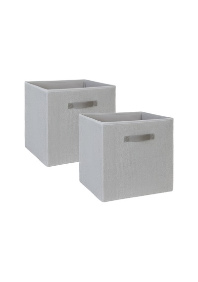 Ocean Home Textile 2'li Gri Renk Jüt Kutu Set 33x30x33 cm
