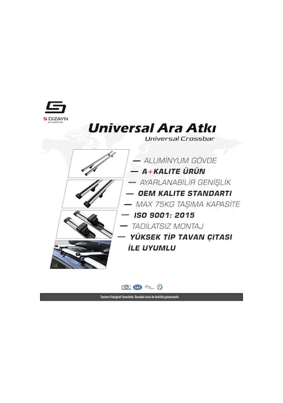 S-dizayn Universal Standart Model Ara Atkı 145 Cm