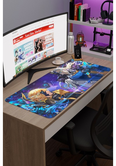 Dainsleif Genshin Impact Anime Oyuncu V3 - 90x40 Xxl Gaming Mouse Pad Fare Altlığı
