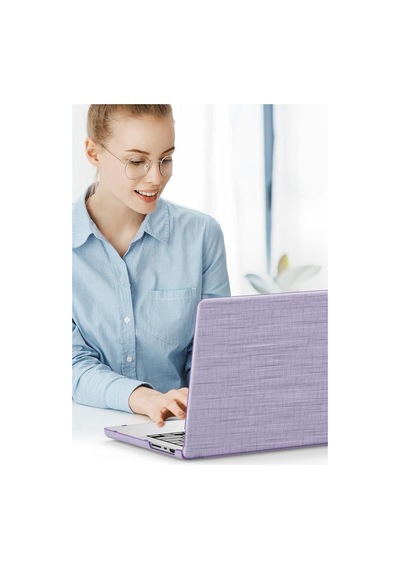 Apple Uyumlu MacBook  Air 13.6 Apple Uyumlu MacBook  Kumaş Kapak - Mor Diğer