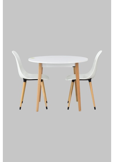 Vilinze Eames Sandalye Avanos Yuvarlak Ahşap Mutfak Masası Takımı - 90x90 Cm Natürel Vilinze Eames Sandalye Avanos Yuvarlak Ahşap Mutfak Masası Takımı - 90x90 Cm Natürel
