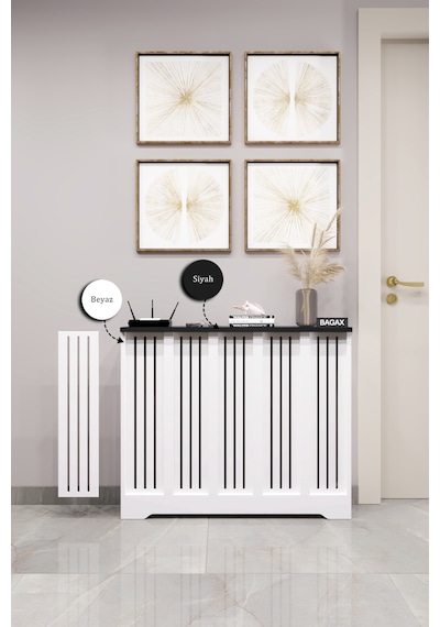 Dekoratif Petek Dolabı Kalorifer Peteği Kapatma Ünitesi Modern Tasarım İç Ölçü 96 Cm Dış Ölçü 100 Cm Petek 96 Beyaz Üstü Siyah D2 Dekoratif Petek Dolabı Kalorifer Peteği Kapatma Ünitesi Modern Tasarım İç Ölçü 96 Cm Dış Ölçü 100 Cm Petek 96 Beyaz Üstü Siyah D2