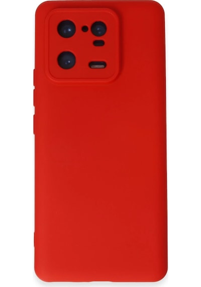 Newface - 644 - Xiaomi Mi 13 Pro Kılıf Nano İçi Kadife Silikon - Edntrend - - Kırmızı