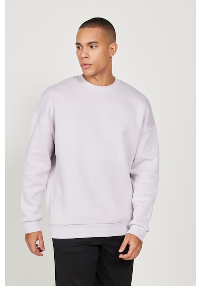 AC&Co / Altınyıldız Classics Erkek Lıla Oversize Fit Bol Kesim Pamuklu İçi Polarlı Bisiklet Yaka Sweatshirt Lila AC&Co / Altınyıldız Classics Erkek Lıla Oversize Fit Bol Kesim Pamuklu İçi Polarlı Bisiklet Yaka Sweatshirt Lila