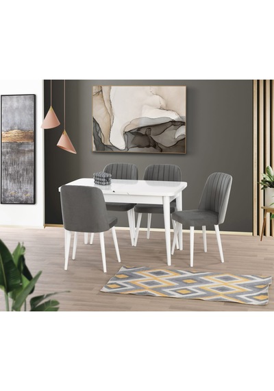 Beyaz Havuz Salon Sandalye Babyface V-29 75 130+30 Kelebek Açılır Masa Takımı Beyaz - Gri Beyaz Havuz Salon Sandalye Babyface V-29 75 130+30 Kelebek Açılır Masa Takımı Beyaz - Gri
