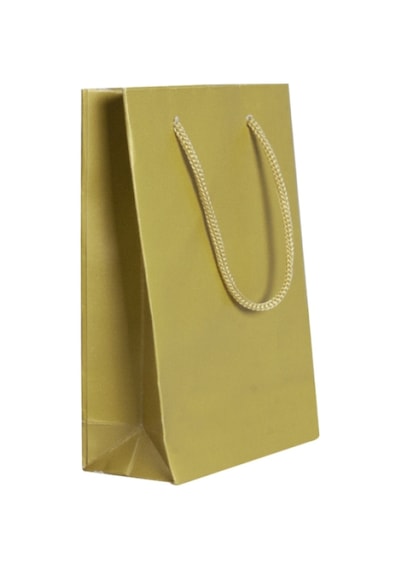 11x11 Cm Gold Renk Tutma İpli 50 Li Mini Karton Çanta