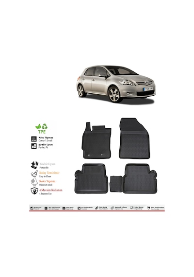 Toyota Auris 2010 Model 4d Havuzlu Paspas