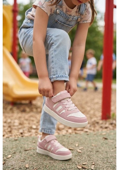 Fort Cool Foor Rahat Esnek Sneaker Kız Çocuk Spor Ayakkabı Pudra