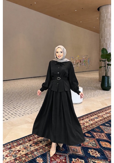 Riella Butik Cherny Etekli Takım Siyah