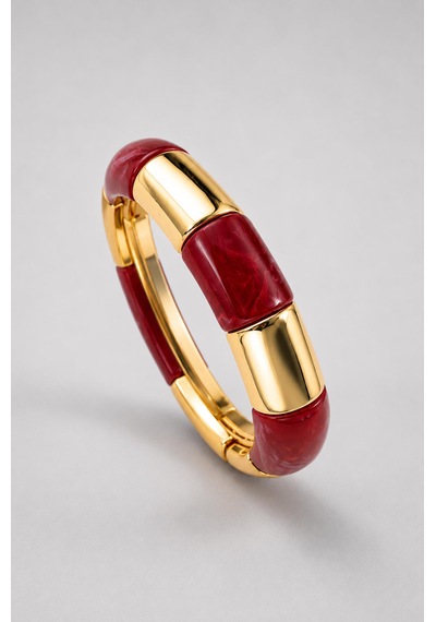 Bordo Gold Detaylı Bileklik