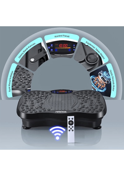 Yüksek Titreşimli Egzersiz Platformu Bluetooth Masaj Aleti Ev Fitness Cihazı Direnç Lastiği Hediye