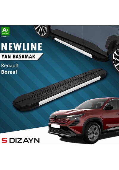 S-dizayn Renault Boreal Newline Aluminyum Yan Basamak 183 Cm 2025 Üzeri A+ Kalite
