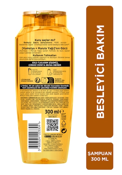Elseve Mucizevi Yağ Besleyici Bakım Şampuanı 300 ML