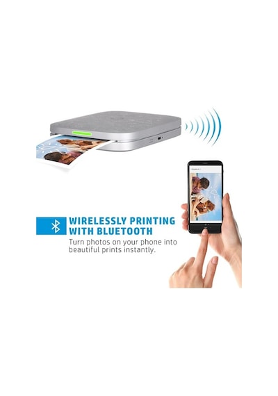 Hp Sprocket Fotoğraf Yazıcısı Anında 3x4-fotoğrafları Apple Uyumlu iOS Ve Android Çok Renkli