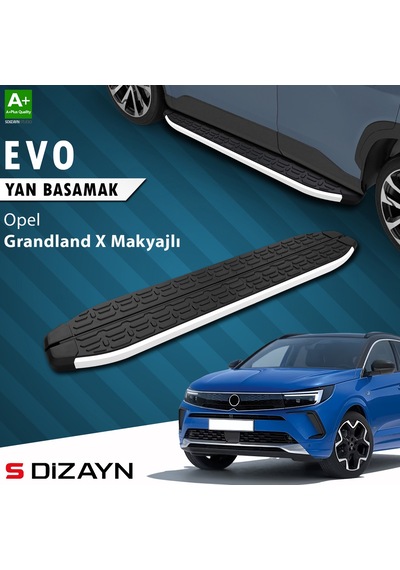 S-dizayn Opel Grandland X Makyajlı Hybrid Evo Aluminyum Yan Basamak 183 Cm 2021-2024 A+ Kalite