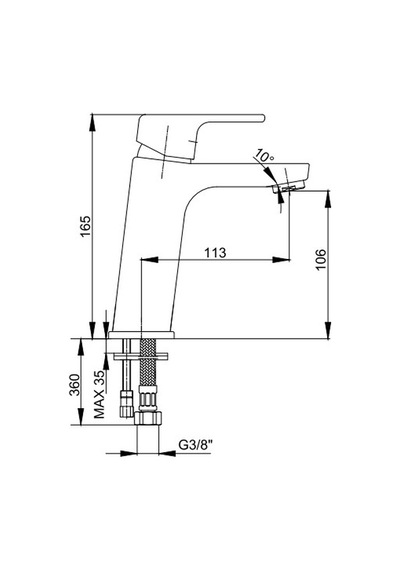 Eca Ar Lunetta Lavabo Bataryası Mat Siyah 103588107