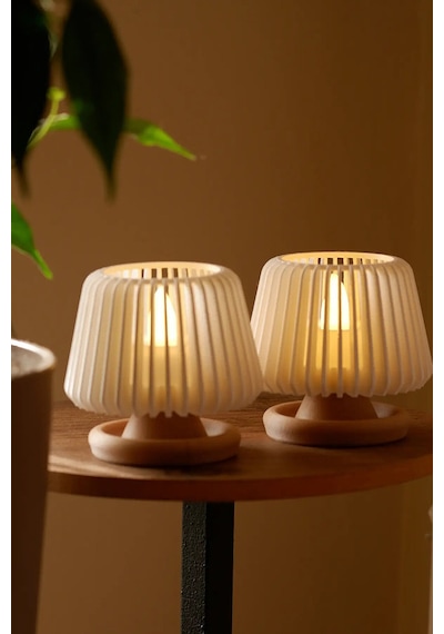 Dekoratif Led Tealight Mumluk Masaüstü Aydınlatma 2'li Set