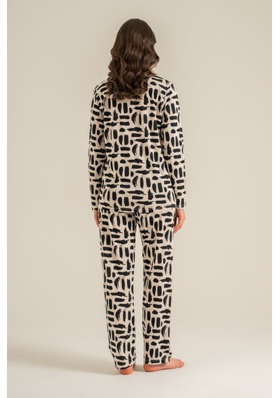 Pierre Cardin Kadın Krem Gömlek Pijama Takımı Pc9301-s-v1 Pc9301-s-v1