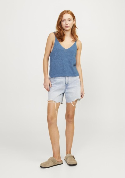 Jack & Jones Kadin Askili Kolsuz Kazak - Veda 12255153 Silver Lake Blue Yeşil