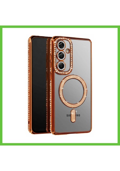 Bezos Samsung Galaxy S26 Plus Uyumlu Joke Simli Magneticsafe Kılıf - Turuncu Dmc