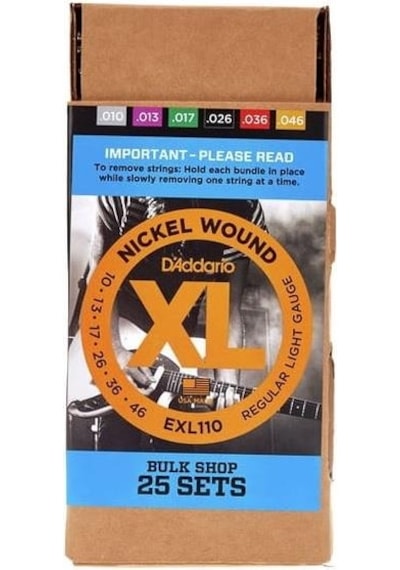 D'addario Exl110-b25 Xl Nickel Serisi Elektro Gitar Tel Seti 10-46 - Nickel Wound