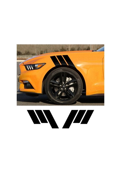 Oto Çamurtluk Sport Sticker 3lü Şerit Sağ-sol 47 27,5 Cm3880