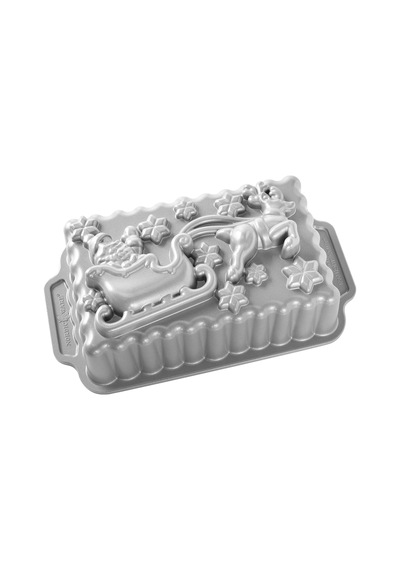 Nordic Ware Pişirme Kalıbı Santa's Sleigh Loaf Tava Alüminyum Gri, 26,1 Cm X 14,5 Cm, Nw 90848