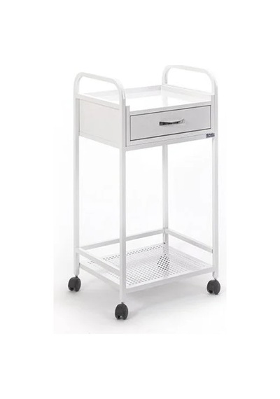 Mcarıs Cihaz Taşıma Ve Setup Sehpası Ahşap Çekmeceli - Beyaz - Sac