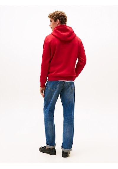 Tommy Hilfiger Hılfıger Chest Insert Hoody Erkek Kırmızı Sweatshirt - Mw0mw37361