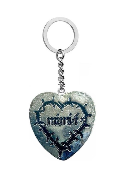 Mimi Heart Dikenli Kalp Metal Anahtarlık Veya Çanta Süsü
