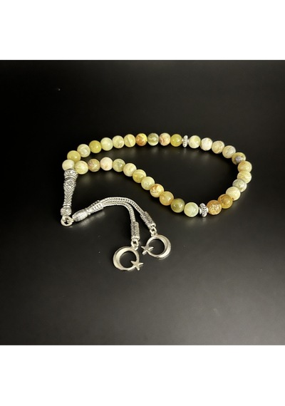 Yıldız Doğal Taş Sarı Opal 8mm 33lük Doğal Taş Tesbih