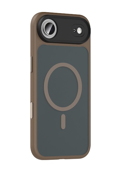 Apple Uyumlu iPhone 17 Air Kılıf Mat Arka Yüzey Wireless Şarj Özellikli Mkst Flet M-safe Kapak - Gri Gri
