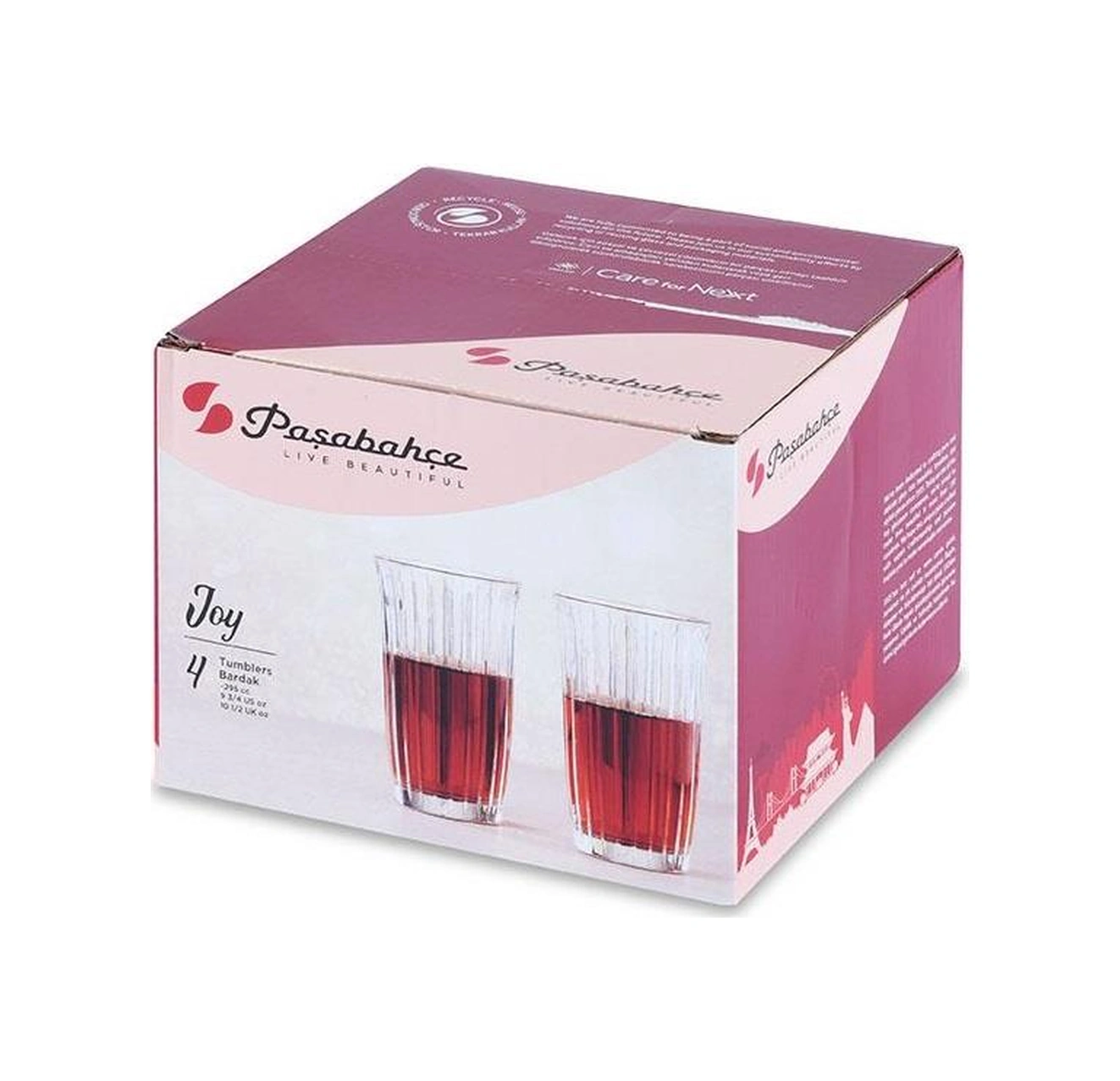 Paşabahçe 520115 Joy 4 Lü Meşrubat Bardağı 295cc Şefaf