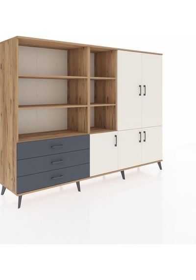 Hyperion Dolap 11 Raflı 3 Çekmeceli 5 Kapaklı 220x44x163 Çam-ayta Çam-aytaşı/antrasit Hyperion Dolap 11 Raflı 3 Çekmeceli 5 Kapaklı 220x44x163 Çam-ayta Çam-aytaşı/antrasit