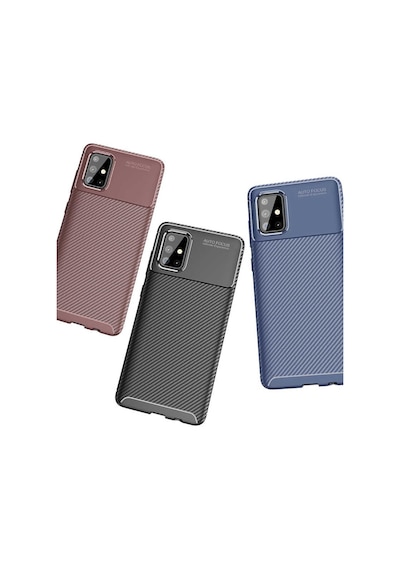 Samsung Uyumlu Galaxy A51 Kilif Esnek Karbon Tam Korumali Silikon 429580361