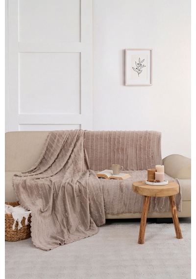 Elart Stil 170x215 Cm Koltuk Örtüsü Bej