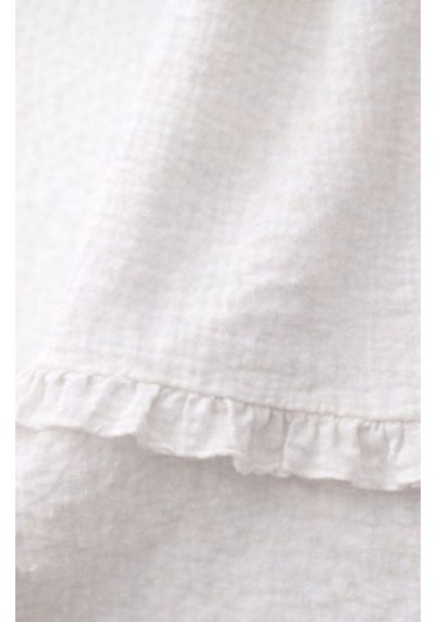Baby Corner Bebe Yaka Fırfırlı Kız Bebek Elbise Beyaz