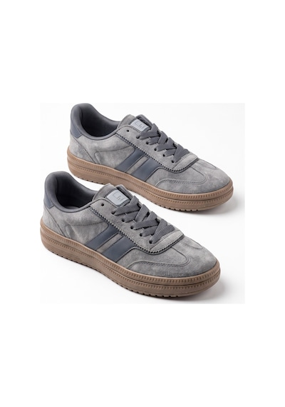 V.S.H Velvet Rota Kadın Gri-buz Mavi Sneaker Spor Ayakkabı - Kadın Günlük Ayakkabı-2523 Gri - Mavi