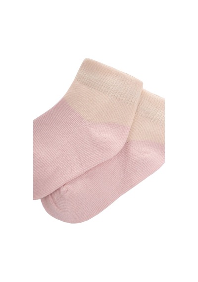 Cigit İki Renkli Bebe Soket 0-4 Yaş Pudra Pembe