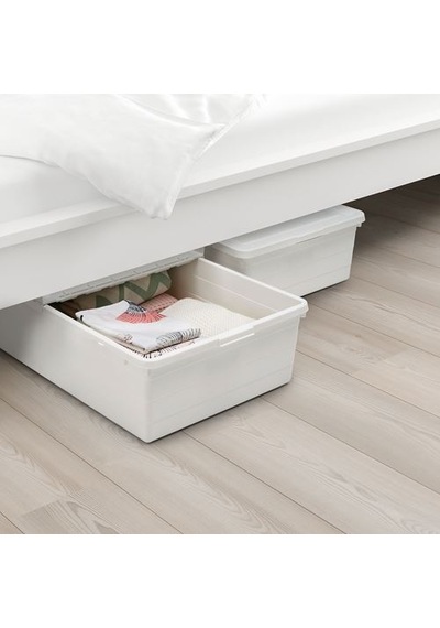 Ikea Sockerbıt Kapaklı Kutu, Beyaz, 50x77x19 Cm