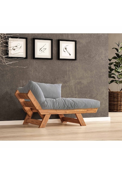 Woodesk Adalar Masif Tik-gri Renk Berjer Cpt8153-140 Gri