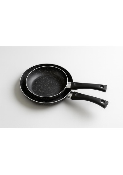 Dokum Granıt Saplı Tava Seti-20 Cm-22 Cm-24 Cm Siyah