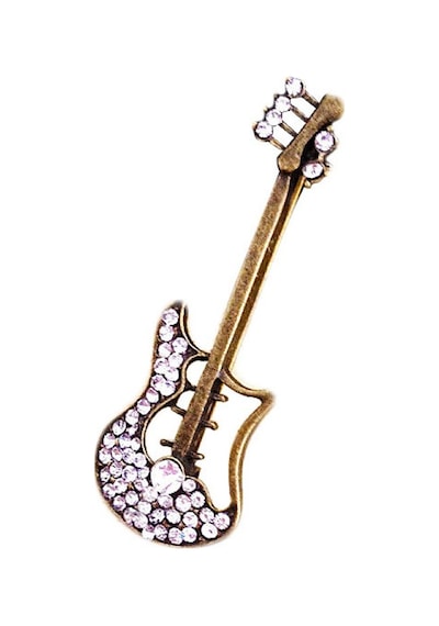 Manuel Raymond Gbv Gitar Şeklinde Broş Eskitme