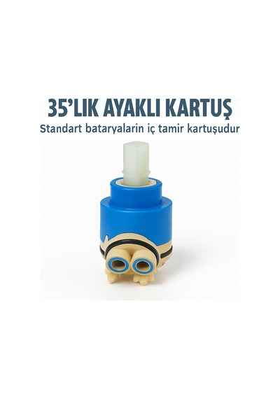 35'lik Ayaklı Batarya Kartuşu Standart Aç Kapa Bataryalara Uyumludur Mix Model