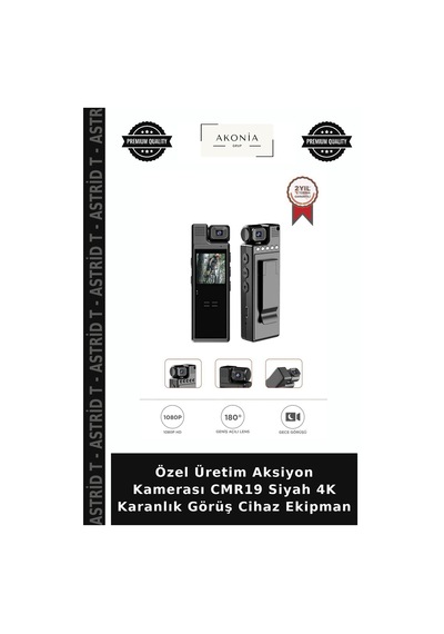 Özel Üretim Aksiyon Kamerası Cmr19 Siyah 4k Karanlık Görüş Cihaz Ekipman